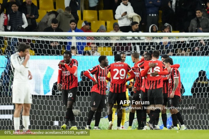 AC Milan Tundukkan Juventus di Semifinal Piala Super Italia