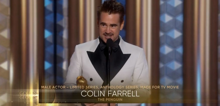 Colin Farrell Menang Golden Globes Berkat The Penguin
