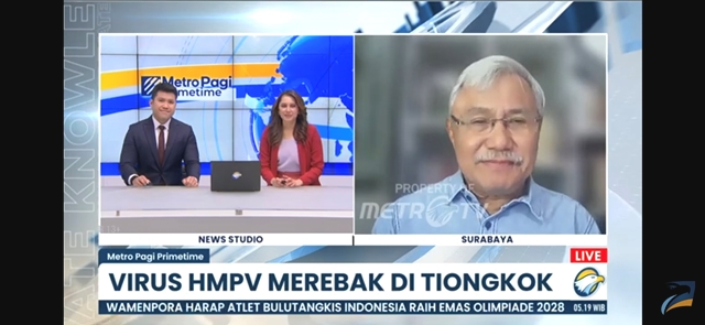 Windhu Purnomo mengatakan bahwa pencegahan HMPV mirip dengan covid-19. (Foto: Dok. Tangkapan layar YouTube Metro TV)