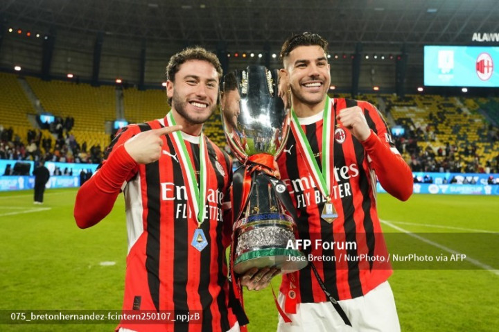 Final Piala Super Italia: Sempat Tertinggal Dua Gol, Milan Menang Dramatis atas Inter