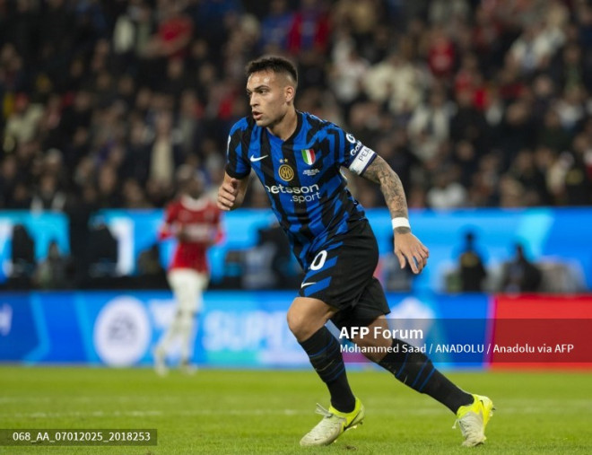 Penyerang Inter Milan, Lautaro Martinez (AFP/Mohammed Saad)