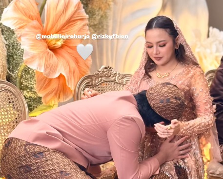 Mahalini dan Rizky Febian Gelar Acara Tujuh Bulanan Anak Pertama