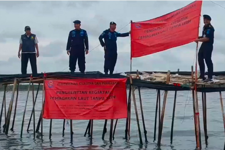 KKP Segel Pemagaran Laut 30,16 km di Tangerang
