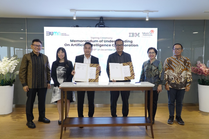 Telkom dan IBM Teken Kemitraan Strategis, Akselerasi Adopsi AI
