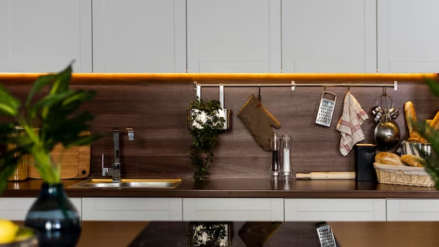 Interior Dapur Kekinian, Lantai Vinyl hingga Meja Hitam