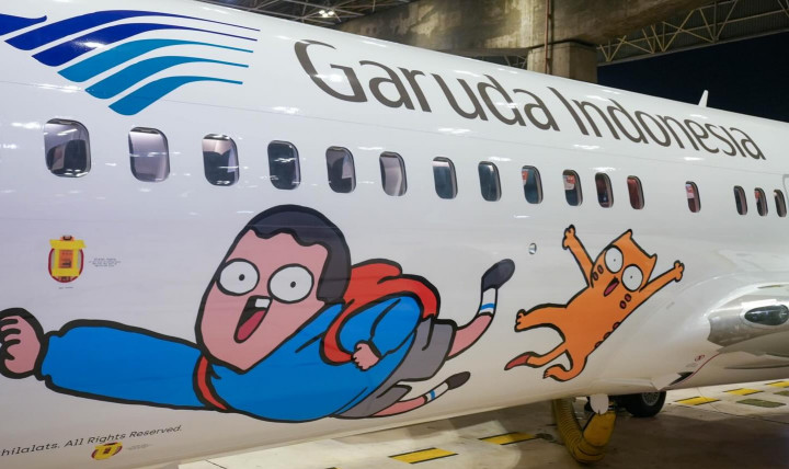 Garuda Indonesia Kolaborasi dengan Komik Tahilalats, Hadirkan Gambar Lucu