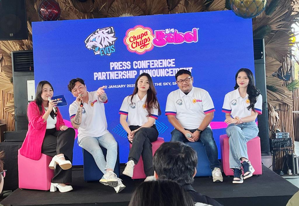 Konferensi pers kolaborasi antara Evos dan Chupa Chups Big Babol. Dok. A. Firdaus/Medcom