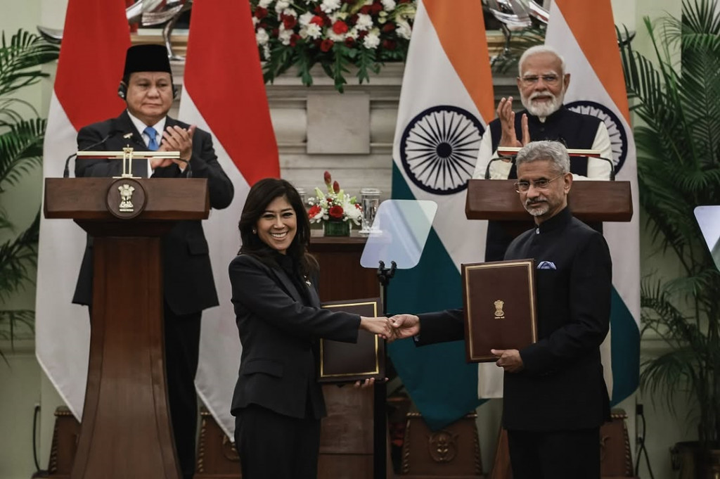 Prabowo-Modi Saksikan Pertukaran 5 MoU Kerja Sama Indonesia-India