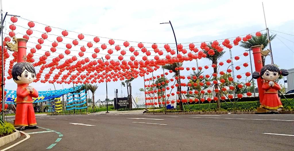 Pemasangan hiasan lampion ini akan berlangsung selama satu bulan (sejak 20 Januari 2025). Dok. Ist