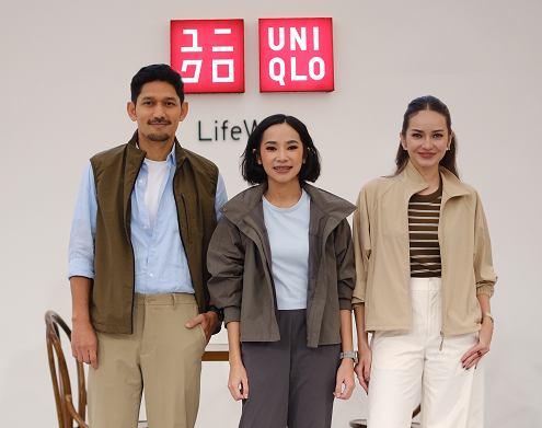 Ibnu Jamil, Lisqia Lalantika, dan Enzy Storia. (Foto: Dok. Uniqlo)