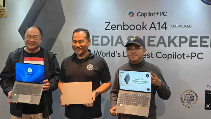 Asus Zenbook A14, Laptop Copilot+ PC Paling Ringan Pertama di Indonesia