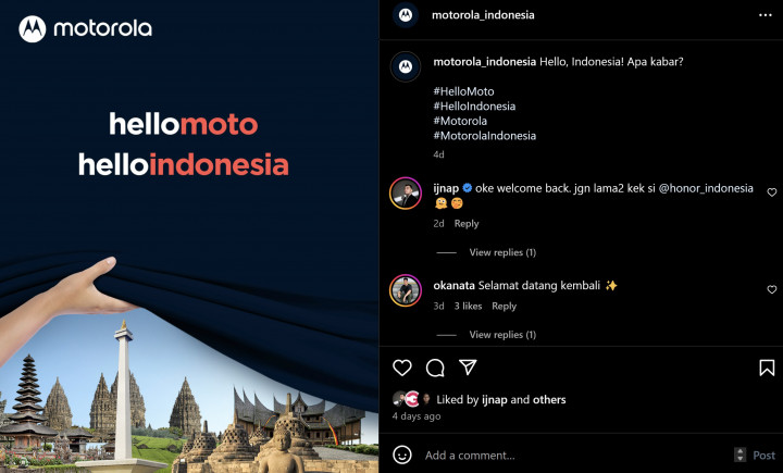 Motorola Pastikan Comeback ke Indonesia