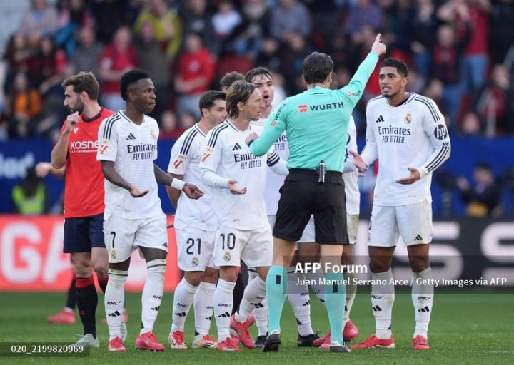 Osasuna Vs Real Madrid: Diwarnai Kartu Merah Bellingham dan Penalti, Los Blancos Ditahan 1-1