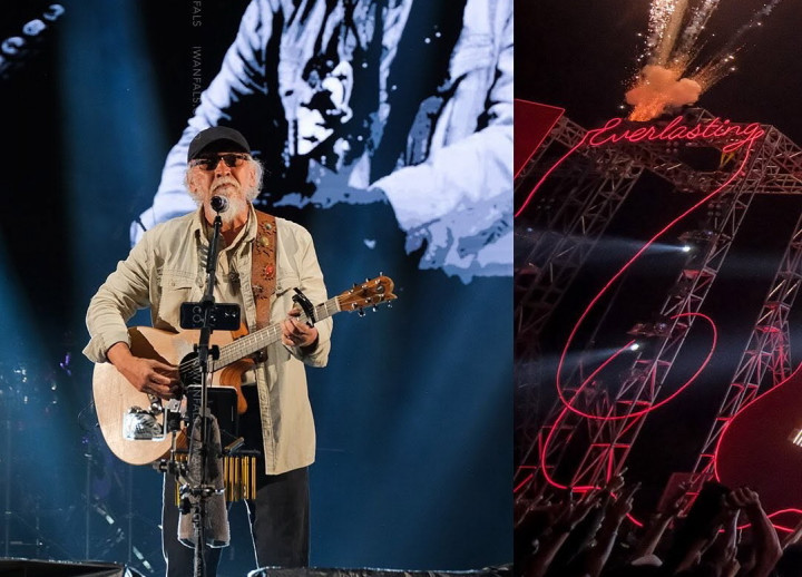 Iwan Fals Asyik Nikmati Konser Linkin Park di Jakarta