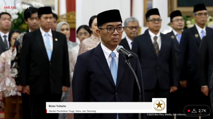 Reshuffle Perdana, Prabowo Lantik Brian Yuliarto Sebagai Mendiktisaintek