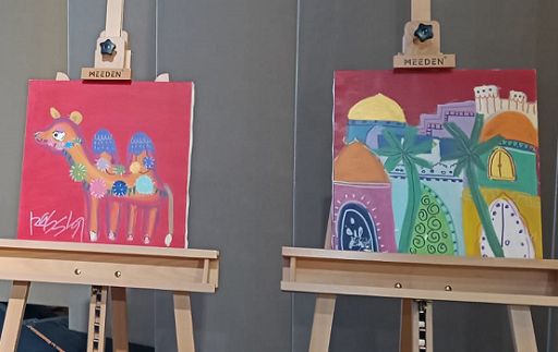 Keceriaan Penuh Makna Lukisan Rasya Dinar Kemal Gani dalam Bingkisan Lebaran