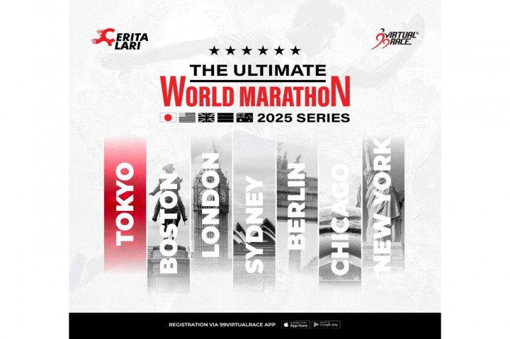 99 Virtual Race Gelar Rangkaian Lomba Lari Bertema World Marathon Majors