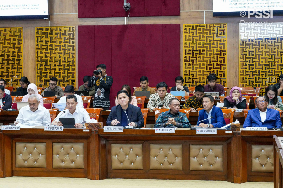 Suasana rapat kerja Komisi X DPR RI dengan PSSI dan Kemenpora. (Foto: Dok. PSSI)