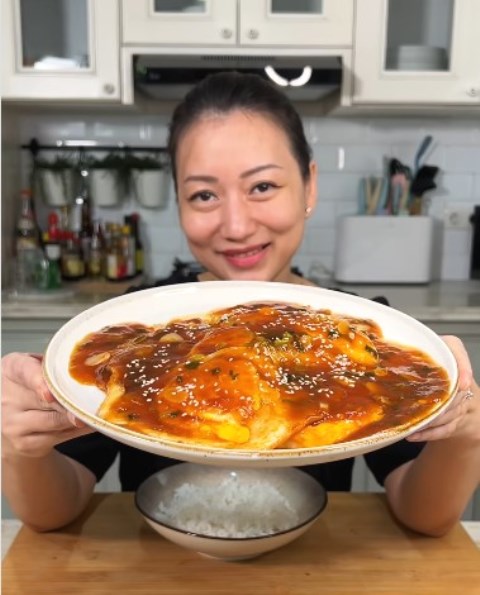 Telur Ceplok Saus Asam Manis Pedas