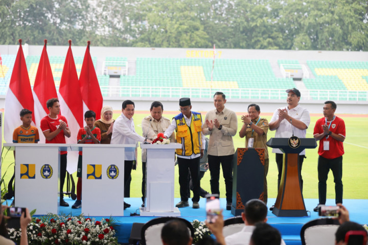 Resmikan 17 Stadion, Presiden Prabowo Dorong Kerja Sama Klub dengan Swasta