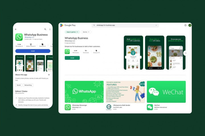 Aplikasi WhatsApp Business Punya Logo Baru