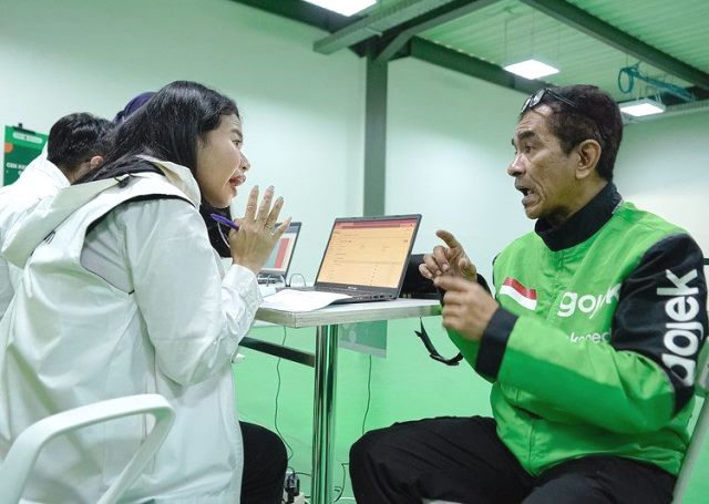 Kemenkes bekerja sama dengan Gojek gelar CKG bagi mitra driver Gojek di Jakarta pada Jumat, 21 Maret 2025. (Foto: Dok. Birkom Kemenkes)