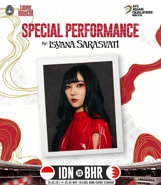 Isyana Sarasvati Bakal Tampil di GBK Sebelum Laga Timnas Indonesia vs Bahrain Malam Ini