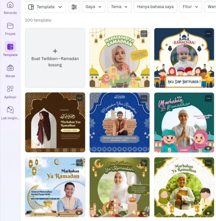Mudah, Ini Cara Buat Twibbon Lebaran 2025 dengan Canva