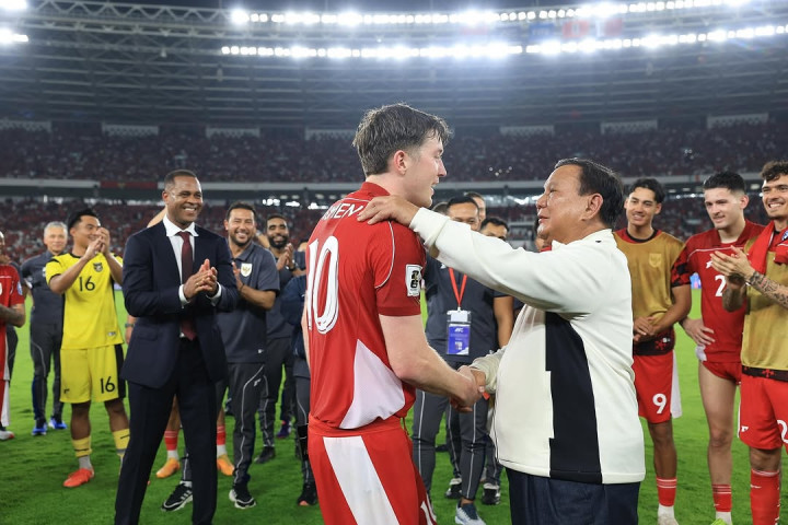 Ucapan Selamat Prabowo ke Timnas Usai Tundukkan Bahrain 1-0
