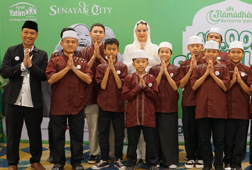 Acara buka bersama Rumah Yatim dan Senayan City dengan 10.000 yatim dhuafa. (Foto: Dok. Istimewa)