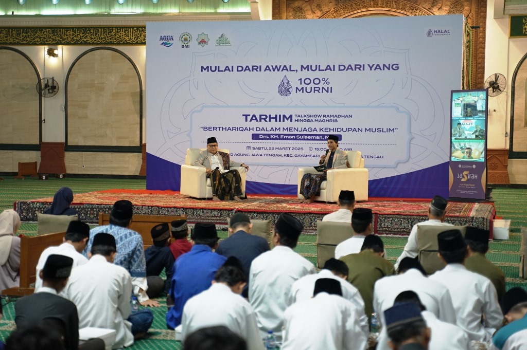 Dalam merayakan bulan suci Ramadan 2025 (1445 H), Aqua menjalin kolaborasi bersama Dewan Masjid Indonesia (DMI) Provinsi Jawa Tengah. Dok. Ist