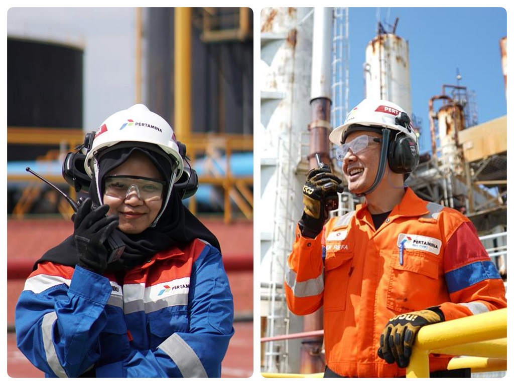 Daeng dan Budrev harus melewatkan lebaran tanpa di samping keluarga karena harus bertugas menjaga ketahanan energi nasional. Dok. Ist