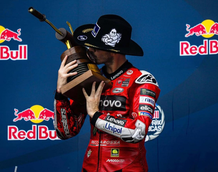 Bagnaia Sebut Kemenangan GP Amerika Serikat karena Keberuntungan