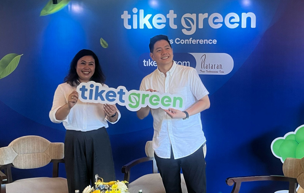 President Director of Plataran Indonesia, Anasthasia Sri Handayani, dan Co-founder & CMO Tiket.com, Gaery Undarsa. Foto: Medcom.id/fatha annisa