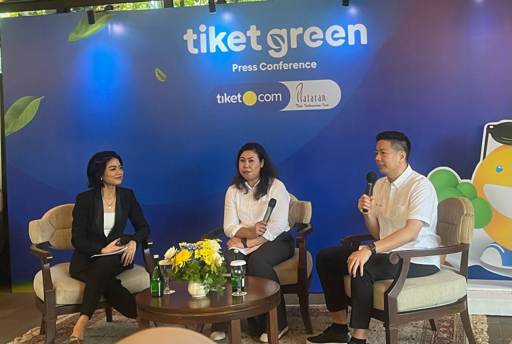 Gaery Undarsa, Co-founder & CMO Tiket.com, dalam Konferensi Pers Kemitraan Tiket.com dan Plataran, Mendukung Pariwisata Tanah Air yang Berkelanjutan. Foto: medcom.id/fatha annisa