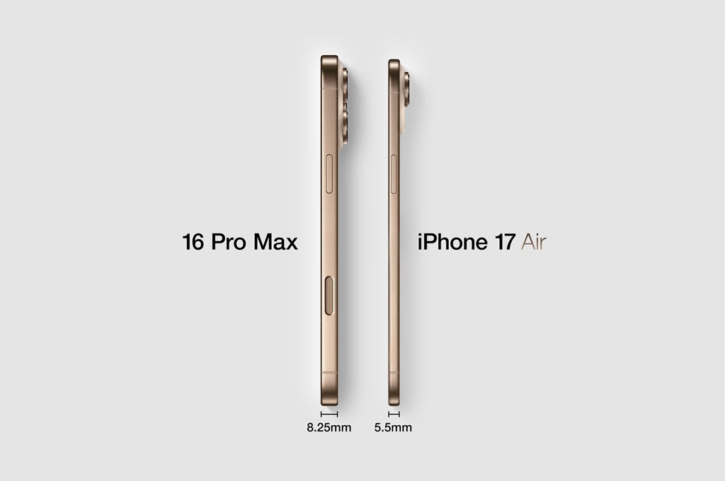Rumor menyebut iPhone 17 Air akan mengusung dimensi lebih tipis dibandingkan dengan Samsung Galaxy S25 Edge.