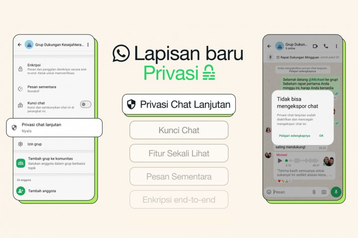 WhatsApp Kenalkan Privasi Chat Tingkat Lanjut