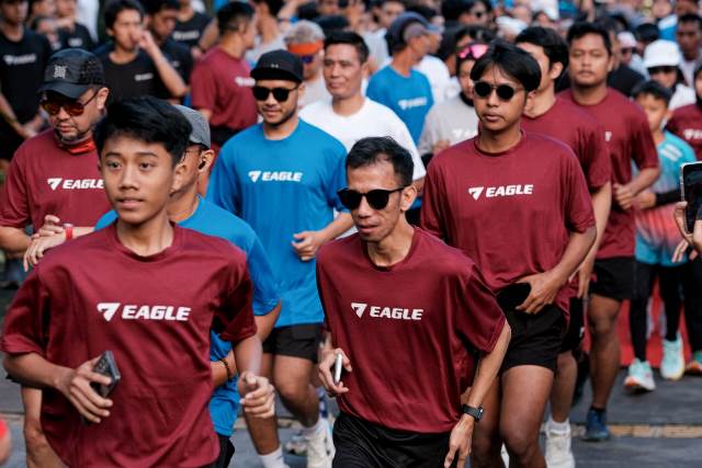 Eagle sukses gelar Sana Sini Berlari mengajak lebih dari 300 running enthusiast berlari menempuh jarak 5 kilometer. (Foto: Dok. Istimewa)