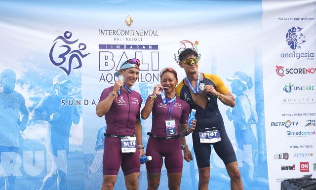 Gelora adu ketahanan Bali semakin membara dalam InterContinental Bali Resort Jimbaran Aquathlon. (Foto: Dok. FTI Bali dan InterContinental Bali Resort)