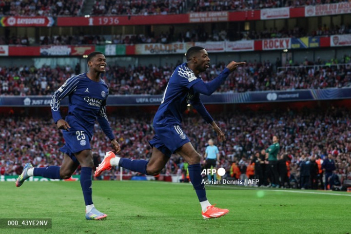 Arsenal Vs PSG:  The Gunners Takluk di Emirates Lewat Gol Cepat Dembele