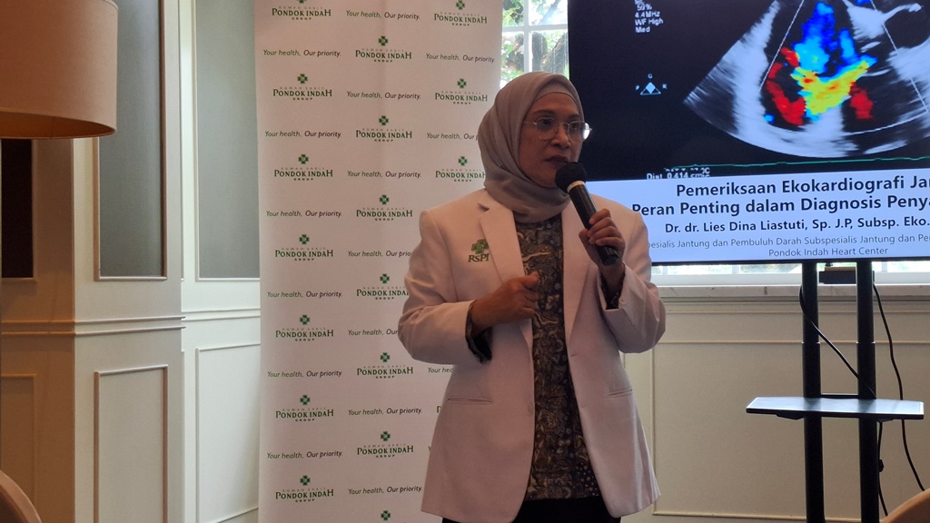 Dr. dr. Lies Dina Liastuti, Sp.J.P.Subsp. Eko. (K). MARS, selaku Dokter Spesialis Jantung dan Pembuluh Darah Subspesialis Jantung dan Pembuluh Darah Ekokardiografi Pondok Indah Heart Center. Dok. Aulia/Medcom
