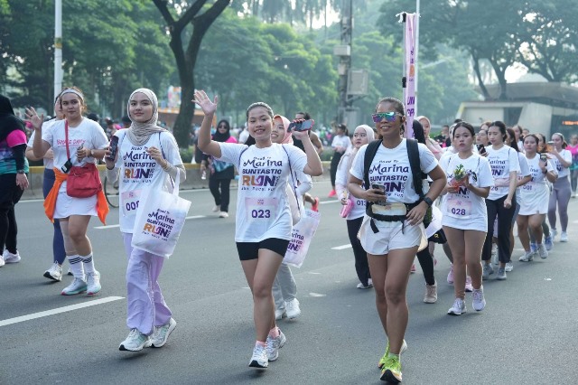  Event Marina Suntastic Run 2025 turut mendukung perempuan Indonesia agar tetap aktif saat beraktivitas di bawah sinar matahari. (Foto: Dok. Istimewa)
