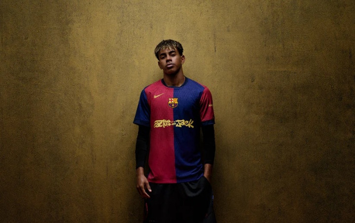 Bikin Melongo, Jersey Edisi Terbatas Barcelona X Travis Scott Dijual Rp62 Juta