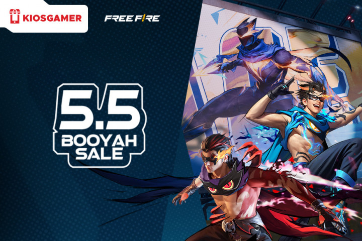 Kiosgamer Booyah Sale 5.5, Diskon Top Up Free Fire 50%