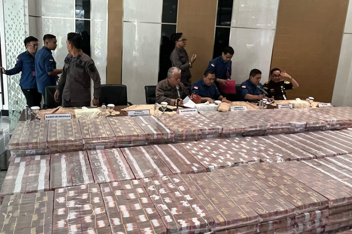 Penampakan Uang Rp6,8 Triliun  yang Disita Kejagung Terkait Korupsi Sawit Duta Palma Group