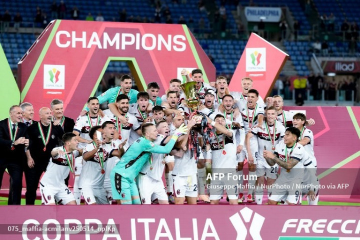 Tekuk AC Milan 0-1, Bologna Juara Coppa Italia!