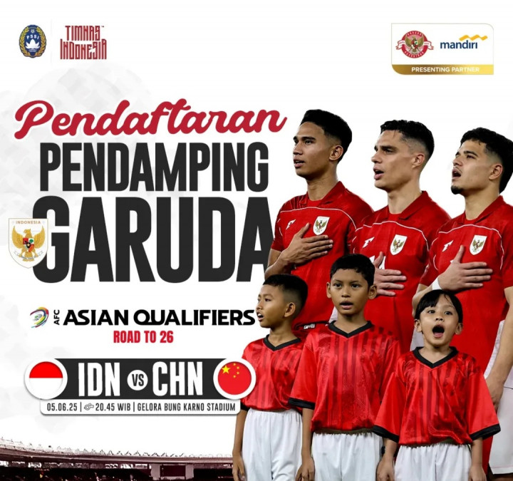 Mau Jadi Pendamping Garuda di Laga Indonesia vs Tiongkok? Cek Dulu Syarat dan Cara Daftarnya