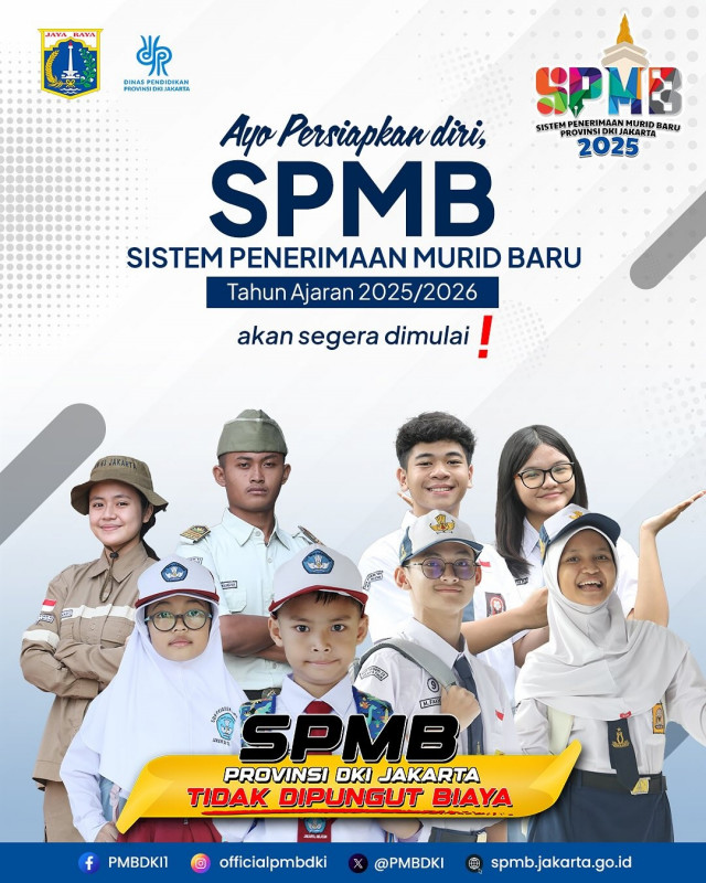 Prapendaftaran SPMB Jakarta 2025 Dibuka 19 Mei, Cek Syarat dan Tata Caranya
