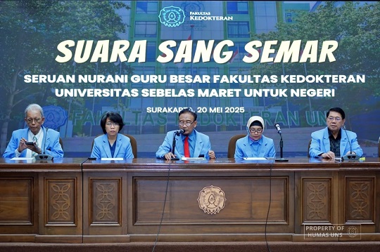 Menyusul UI dan Unpad, Guru Besar UNS Sampaikan Seruan Sikap Kebijakan Menkes