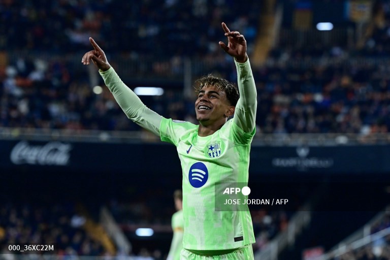 Winger Barcelona, Lamine Yamal (AFP/Jose Jordan)